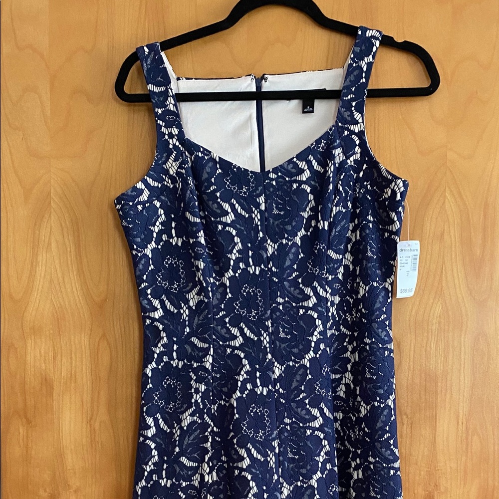 Brand new Roz and Ali Dress Barn- Blue lace Dress